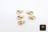 14 K Gold Filled Lobster Clasps, Lobster Claw Jewelry Findings #29, Size 6 x 11.5 mm Parrot Clasp