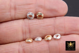 6 mm Gold or Bright Silver Twist Spacer Beads