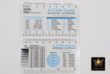 Bead Helper Laminated Cards, Bead or Wire Gauge Sizes, Ruler Reference In Centimeters