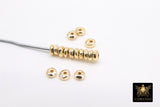 Gold Round 4 mm Nugget Beads, 20 Pc Round Rondelle Spacer Beads #680, Nugget Shaped Heishi Bead