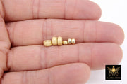 Brushed Gold Spacer Beads, 20 Pc Donut Saucer Round 6 mm Discs #840, Round Metal Rondelle Beads