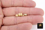Gold Glitter Thick Heishi Rondelle Bead Spacers