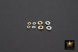 Gold Twist Spacer Beads, 4 mm Or 6 mm Round Silver Knot Rings #3490, Fancy Bumpy Bright Silver Metal Ring Twist