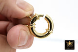 Gold Spring Ring Clasps, Bright Silver Large Clasp # 3464, Large Sailor Clasp