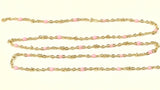 Enamel Beaded Satellite Chain, Gold Rondelle Beaded Minimalist Chain CH #601, Red Pink Blue Purple Yellow Jewelry