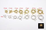 Gold Spring Ring Clasps, Bright Silver Large Clasp # 3464, Large Sailor Clasp