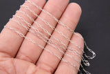 925 Sterling Silver Paperclip Jewelry Chains, 4.8 mm 14 K Gold Filled CH# 805, Drawn Flat Rolo