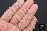 925 Sterling Silver Paperclip Rolo Long Short Unfinished Chain