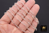 925 Sterling Silver Paperclip Rolo Long Short Unfinished Chain