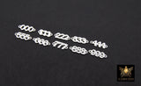 14 K Gold Filled Angel Number Connector, 925 Sterling Silver Three Number Links # 3502, Tiny Minimalist Permanent Jewelry Links