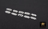 14 K Gold Filled Angel Number Connector, 925 Sterling Silver Three Number Links # 3502, Tiny Minimalist Permanent Jewelry Links