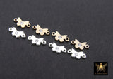 14 K Gold Filled CZ Butterfly Connectors, 925 Sterling Silver Minimalist Tiny Link # 3501, Permanent Jewelry Butterflies