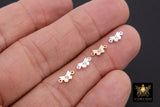 14 K Gold Filled CZ Butterfly Connectors, 925 Sterling Silver Minimalist Tiny Link # 3501, Permanent Jewelry Butterflies