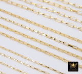 14 K Gold Filled Box Chains, 14 20 Unfinished By The Foot CH #901, 3 mm 4.4 mm or 6.4 mm Venetian