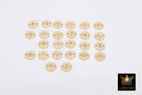 14 K Gold Filled Letter Connectors, 6 mm Gold Alphabet Letter # 3423, Round Block Name Letters