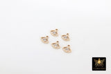 14 K Gold Filled Evil Eye Connector, CZ Micro Pave Evil Eyes Charms # 3453, Tiny Minimalist Permanent Jewelry Links