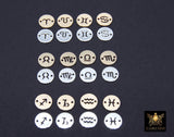 14 K Gold Filled Horoscope Connectors, 6 mm 925 Sterling Silver Zodiac Birthday Sign #3505, Round Astrological Symbol