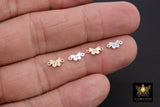 14 K Gold Filled CZ Butterfly Connectors, 925 Sterling Silver Minimalist Tiny Link # 3501, Permanent Jewelry Butterflies