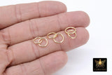 14 K Gold Filled Two Circle Link Ring, 9 and 10 mm Double Interlocking Rings # 3094, 9 and 11 mm Textured Soldered Infinity Ring
