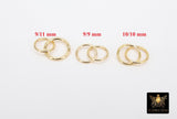 14 K Gold Filled Two Circle Link Ring, 9 and 10 mm Double Interlocking Rings # 3094, 9 and 11 mm Textured Soldered Infinity Ring