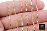 14 K Gold Filled Box Chains, 14 20 Unfinished By The Foot CH #901, 3 mm 4.4 mm or 6.4 mm Venetian