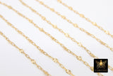 14 K Gold Filled Sequin Chain, 3.7 mm Paperclip 925 Sterling Silver Bar CH# 902, Unfinished Starburst Box Chain CH# 810