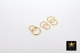 14 k gold filled interlocking hammered smooth rings 9 mm 10 mm