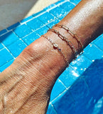 14 K Gold Filled Paperclip Initial CZ Chain Bracelet, Birthstone Charm Bracelet, Adjustable