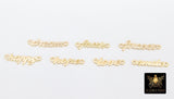 14 K Gold Filled Love Connectors, Inspirational Script Dog Tag # 3510, Hope