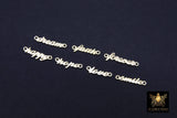 14 K Gold Filled Love Connectors, Inspirational Script Dog Tag AG #3510, Hope