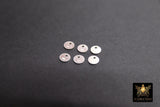 14 K Gold Filled Round Disc Charms, 925 Sterling Silver 4 mm Quality Tags #515, Stamped Jewelry Findings