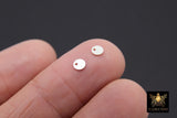 14 K Gold Filled Round Disc Charms, 925 Sterling Silver 4 mm Quality Tags # 515, Stamped Jewelry Findings