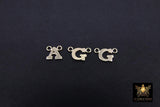 14 K Gold Filled Letter Charm, 6.5 mm Gold Alphabet Letters # 3512, Minimalist Block Name Links