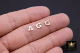 14 K Gold Filled Letter Charm, 6.5 mm Gold Alphabet Letters #3512, Minimalist Block Name Letter Links