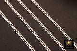 925 Sterling Silver Mariner Chain, 5.6 mm Anchor Sequin Flat Chains CH #839, USA Unfinished Soda Tab Chain