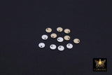 14 K Gold Filled Round Disc Charms, 925 Sterling Silver 4 mm Quality Tags #515, Stamped Jewelry Findings