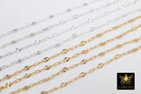 14 K Gold Filled Sequin Chain, 3.7 mm Paperclip 925 Sterling Silver Bar CH# 902, Unfinished Starburst Box Chain CH# 810