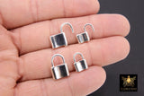 925 Sterling Silver Tiny Lock and Key Clasp Clip Charms