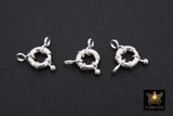 925 Sterling Silver Fancy Spring Ring Clasp, 12.5 mm Large Bolt Clasp # 3513, Sailor Spring Clasp