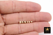 Genuine 14 K Gold Filled Beads, Corrugated Ribbed Seamless Gold Round Beads, High Quality 3 mm or 4 mm