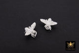 925 Sterling Silver Bee Charms, 11 mm Bumble Bee Charms # 3514, Small Silver Honey Bee