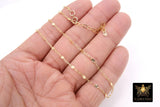 925 Sterling Silver Sequin Necklace, 14 K Gold Filled Starburst Paperclip Chain Choker #2626, Handmade Everyday Jewelry Necklace