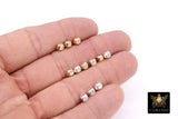 Gold Silver Metal Box Cube Square 4 mm Beads