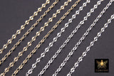 925 Sterling Silver Starburst Chains, 14 K Gold Filled 4.1 mm Sequin CH# 827, Unfinished 3.2 mm Chain CH# 777