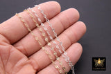 925 Sterling Silver Starburst Chains, 14 K Gold Filled 4.1 mm Sequin CH# 827, Unfinished 3.2 mm Chain CH# 777