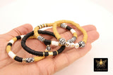 Black Gold Soccer New Orleans Saints Beaded Gold Bracelet Stacks