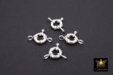 925 Sterling Silver Fancy Spring Ring Clasp, 12.5 mm Large Bolt Clasp # 3513, Sailor Spring Clasp