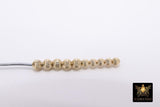 Genuine 14 K Gold Filled Beads, Corrugated Ribbed Seamless Gold Round Beads #760, High Quality 3 mm or 4 mm