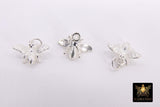 925 Sterling Silver Bee Charms, 11 mm Bumble Bee Charms # 3514, Small Silver Honey Bee