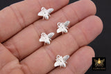 925 Sterling Silver Bee Charms, 11 mm Bumble Bee Charms # 3514, Small Silver Honey Bee